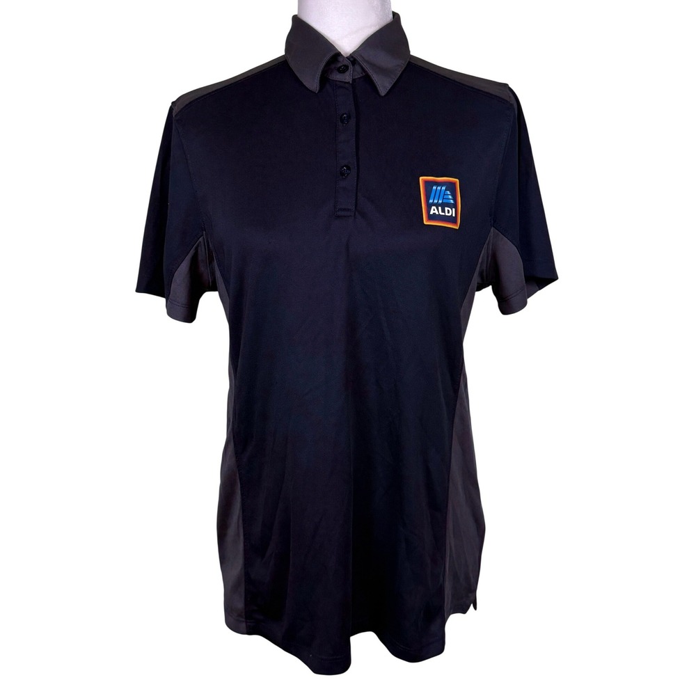 Vansport ALDI‎ Employee Uniform Polo Shirt Navy Grey Womens Large